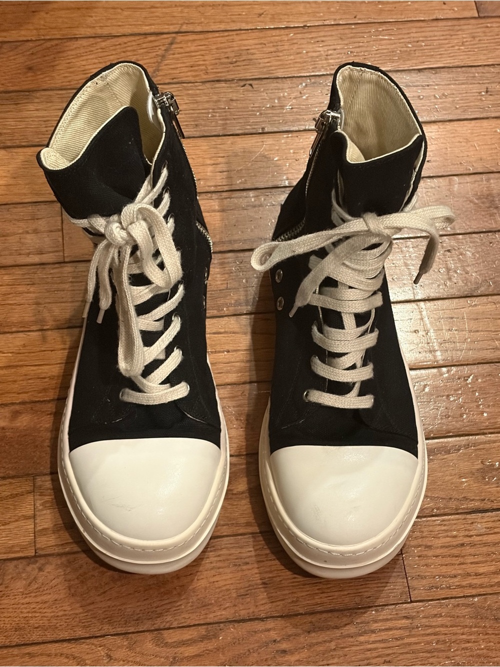 Rick Owens Ramones Black Canvas Size 44